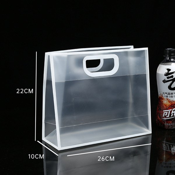 White Transparent Frosted Tote Souvenir Gift Bag - Image 6
