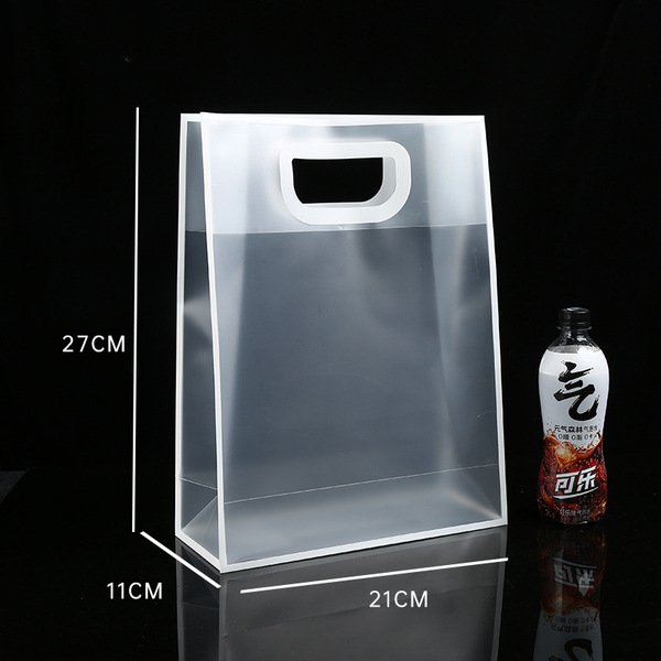White Transparent Frosted Tote Souvenir Gift Bag - Image 5