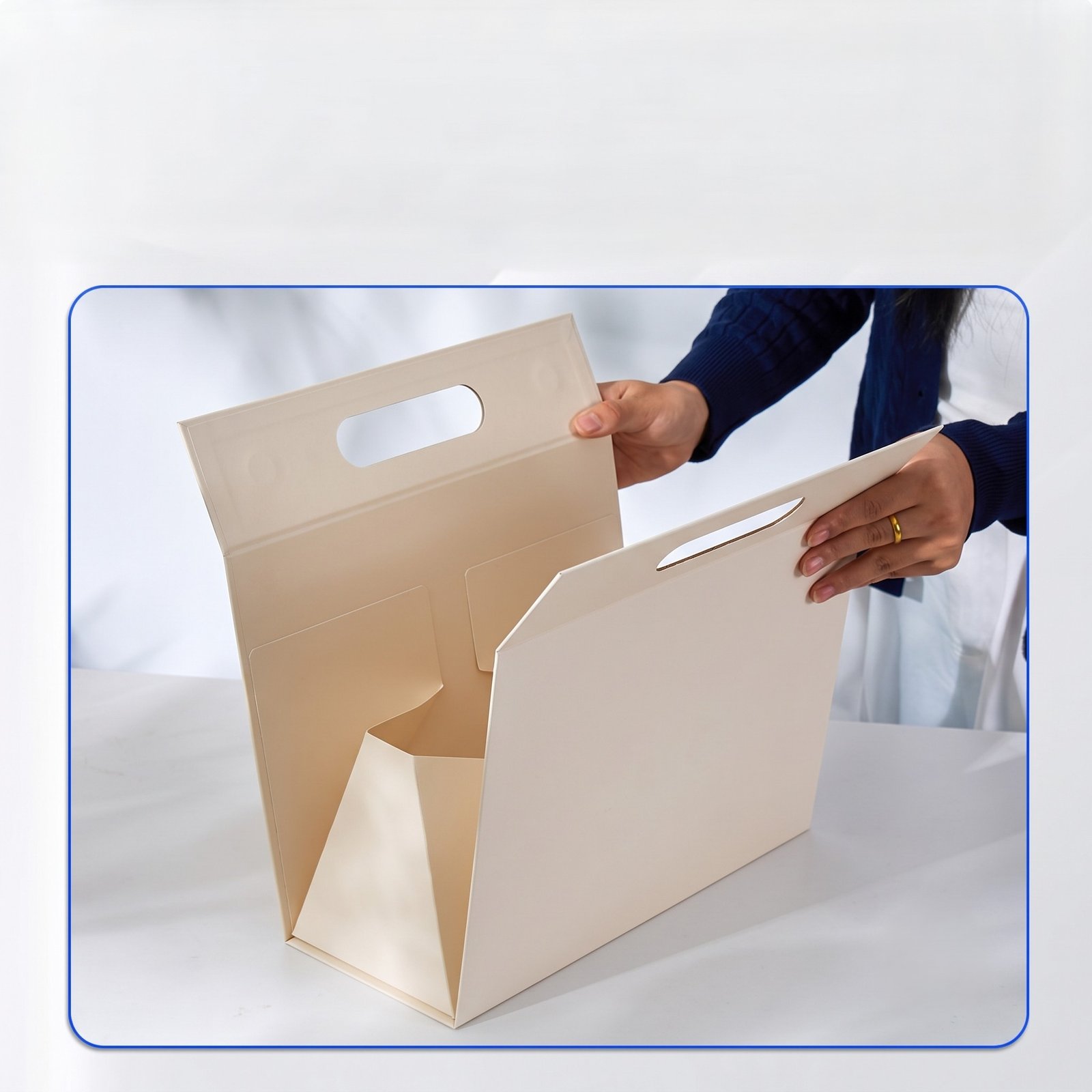 Triangular Hand-Held Foldableing Gift Box - Image 2